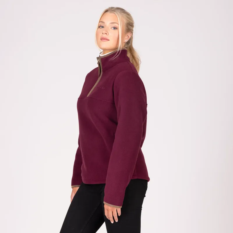 Shires Aubrion Core Half Zip Fleece - Maroon-1