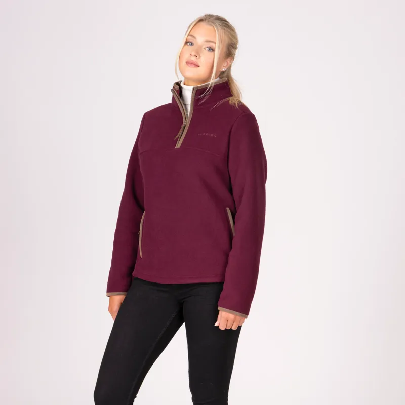 Shires Aubrion Core Half Zip Fleece - Maroon-2