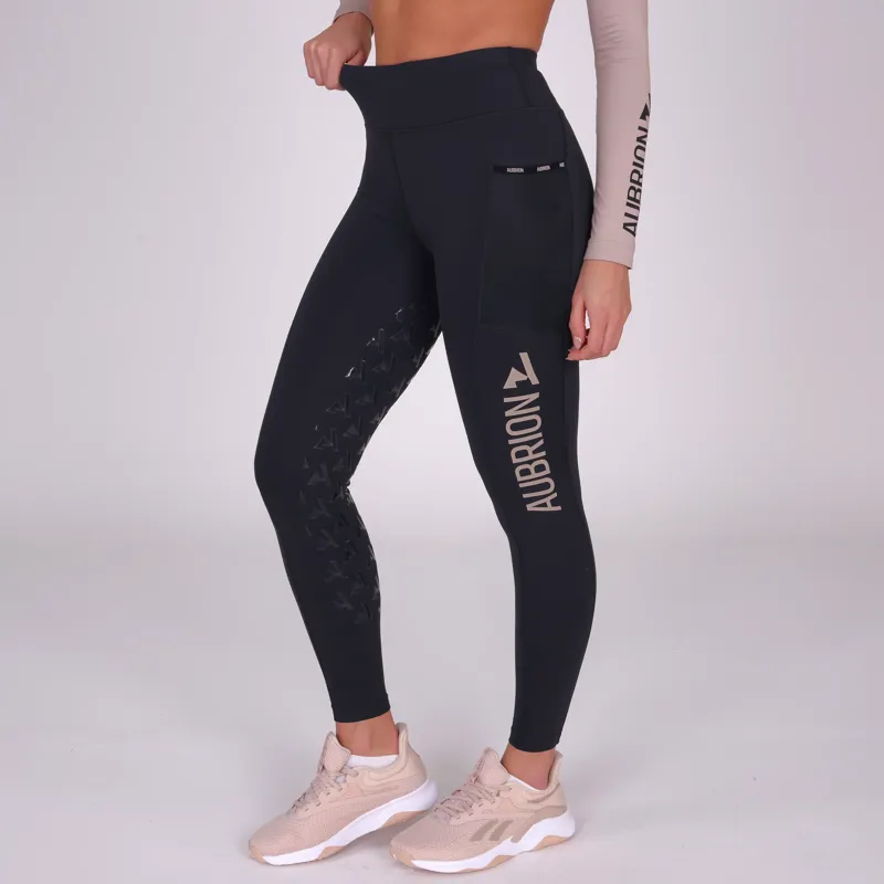 Shires Aubrion Non-Stop Riding Tights - Shadow-2