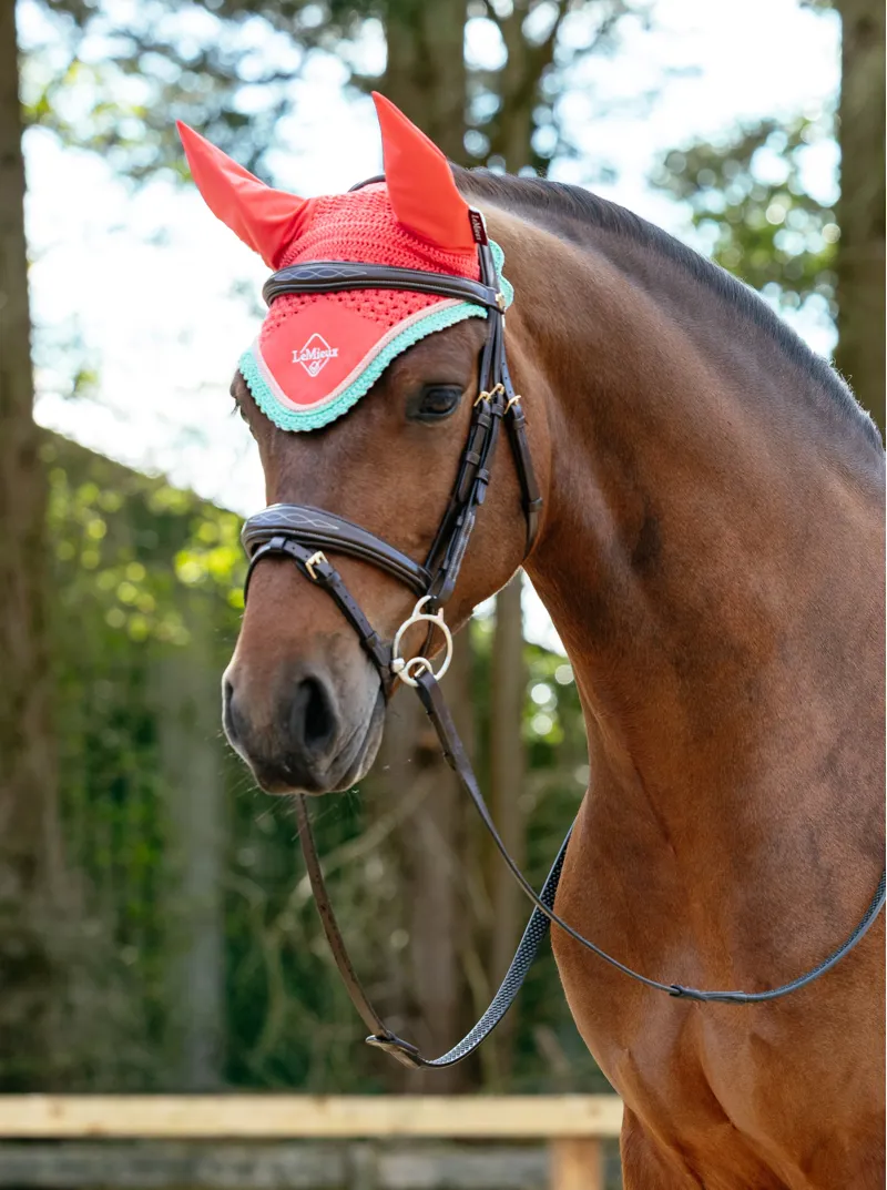 LeMieux Harlow Fly Hood Coral Crush-1