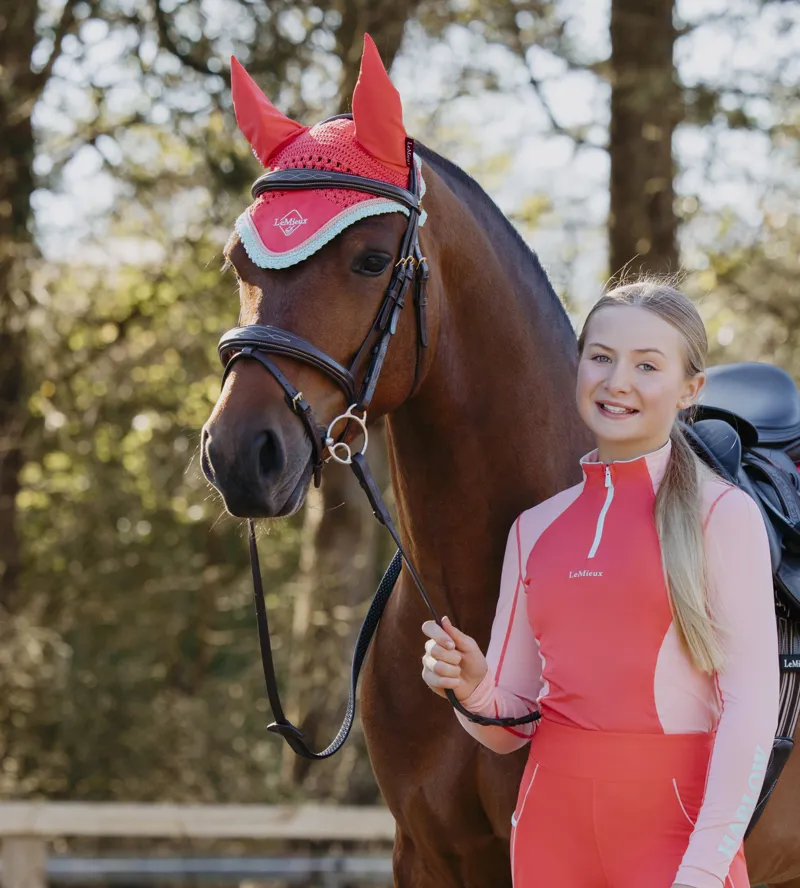 LeMieux Harlow Fly Hood Coral Crush