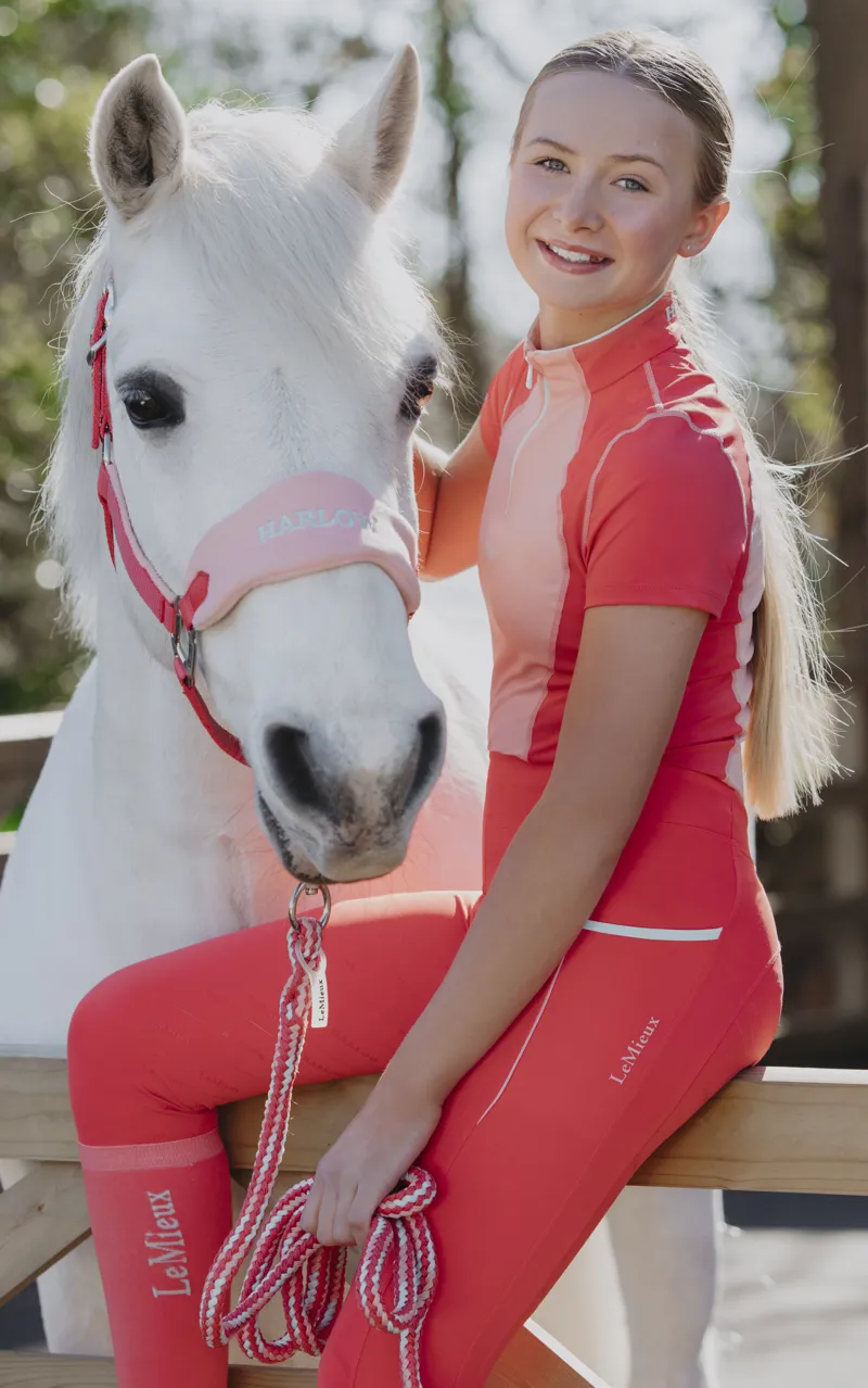 LeMieux Harlow Young Rider Short Sleeve BaseLayer Sugar Pink-4