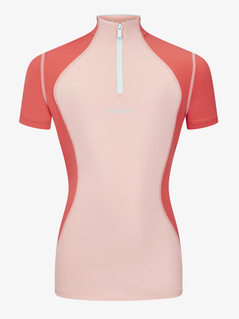 LeMieux Harlow Young Rider Short Sleeve BaseLayer Sugar Pink-1