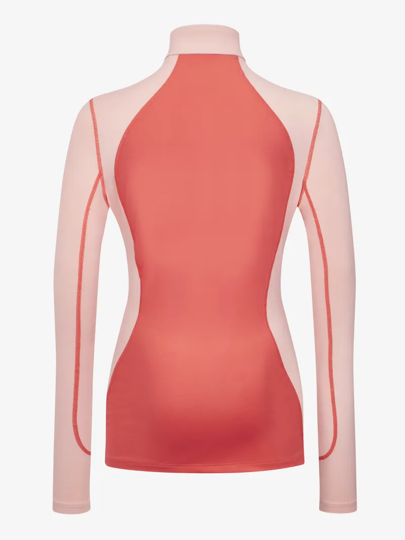 LeMieux Harlow Young Rider Long Sleeve BaseLayer Coral Crush-2