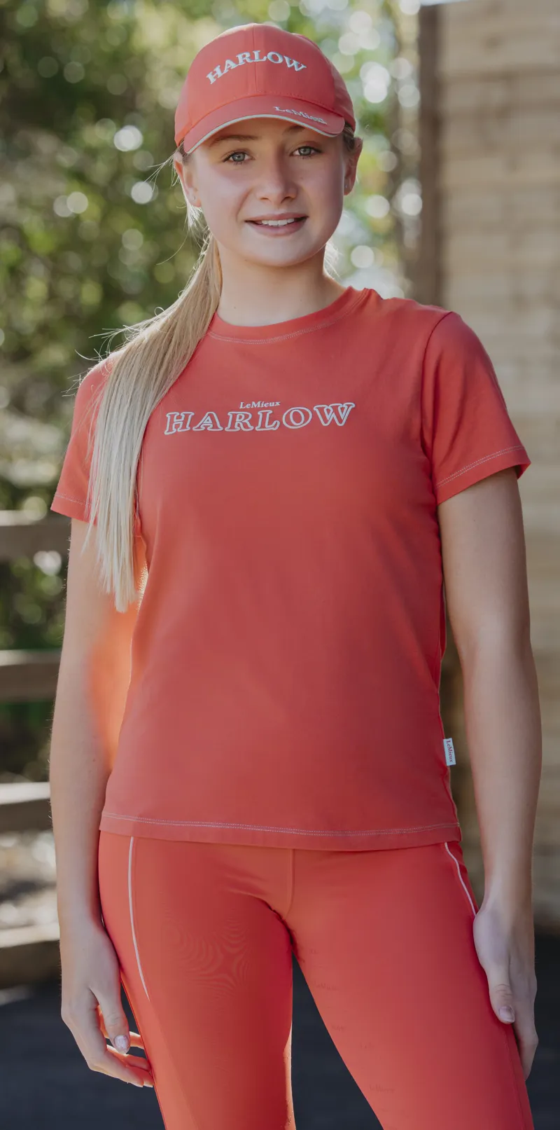 LeMieux Harlow Young Rider Classic Tshirt Coral Crush-4