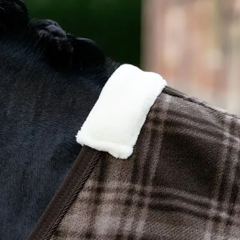 LeMieux Heritage Check Fleece Rug - Cocoa-5