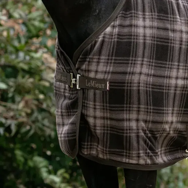 LeMieux Heritage Check Fleece Rug - Cocoa-2