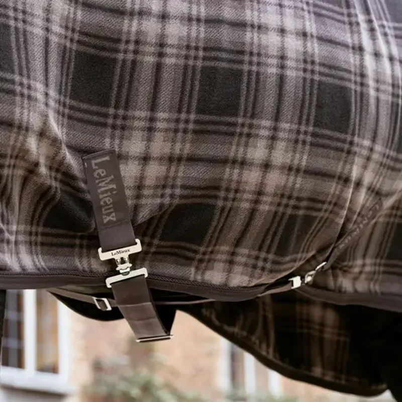 LeMieux Heritage Check Fleece Rug - Cocoa-3
