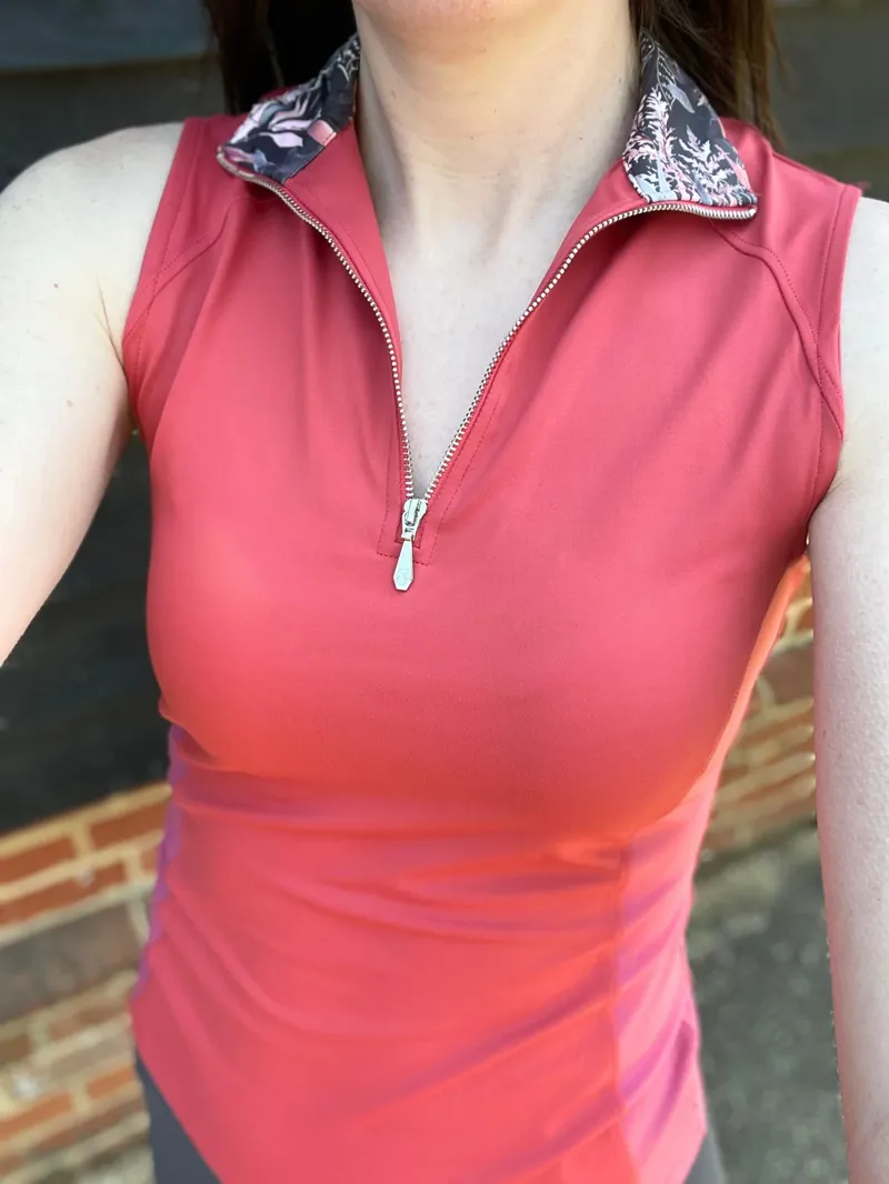 Equine Splendour Sleeveless Base Layer - Pink Secret Garden