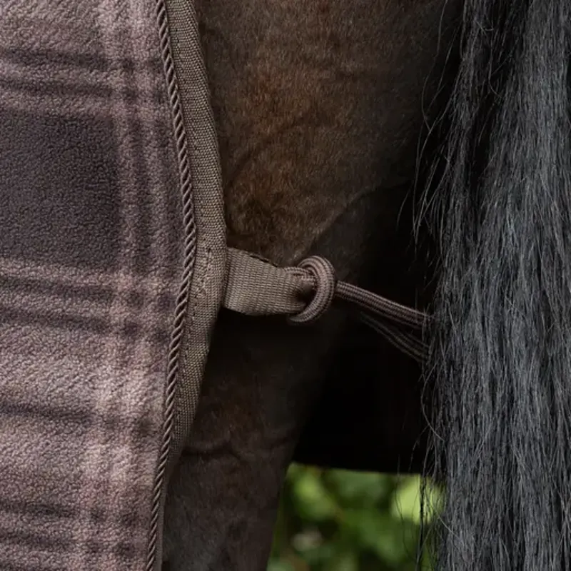 LeMieux Heritage Check Fleece Rug - Cocoa-4