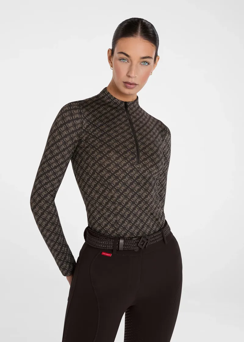 Aztec Diamond Monogram Core Base Layer - Cocoa-1