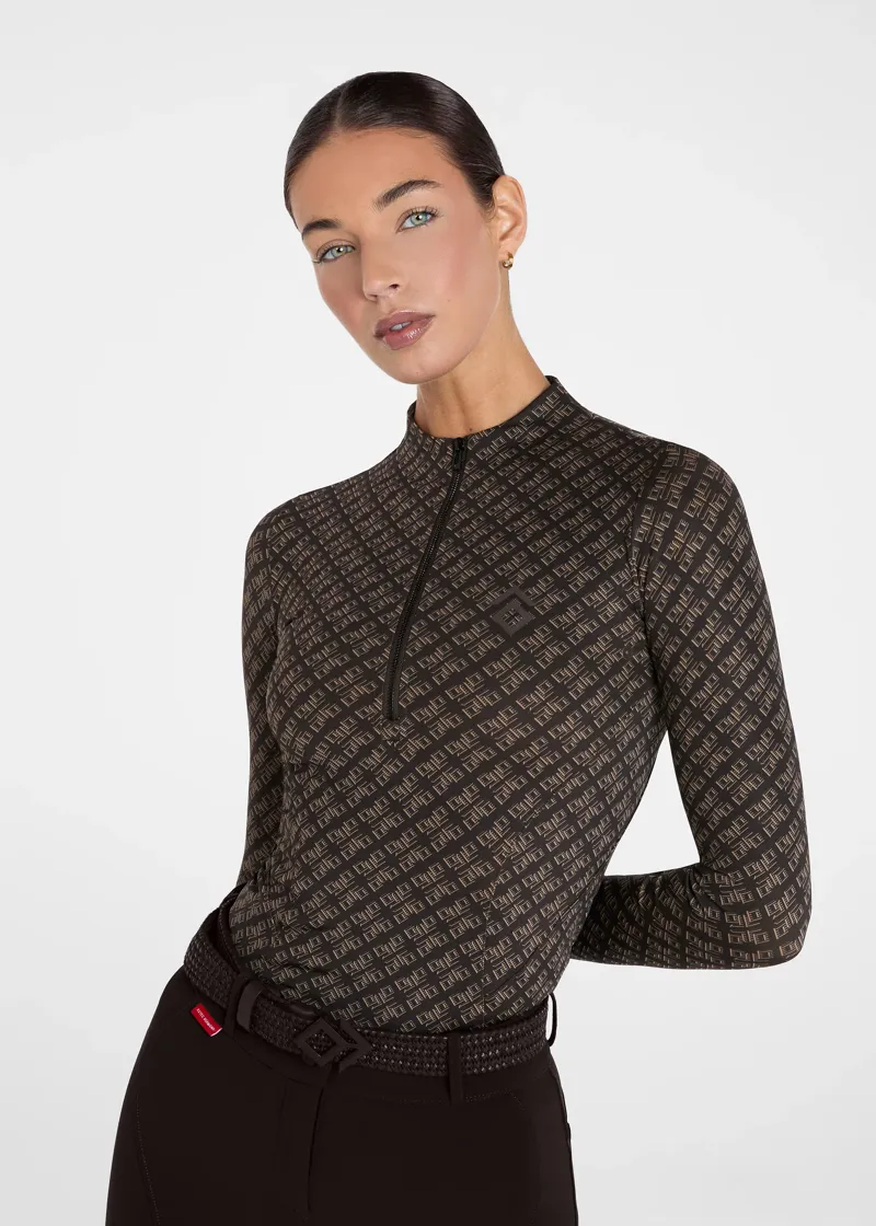 Aztec Diamond Monogram Core Base Layer - Cocoa-3