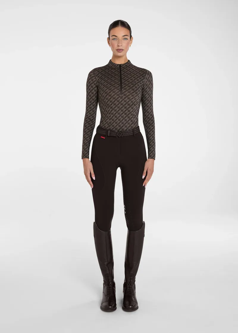 Aztec Diamond Monogram Core Base Layer - Cocoa-2