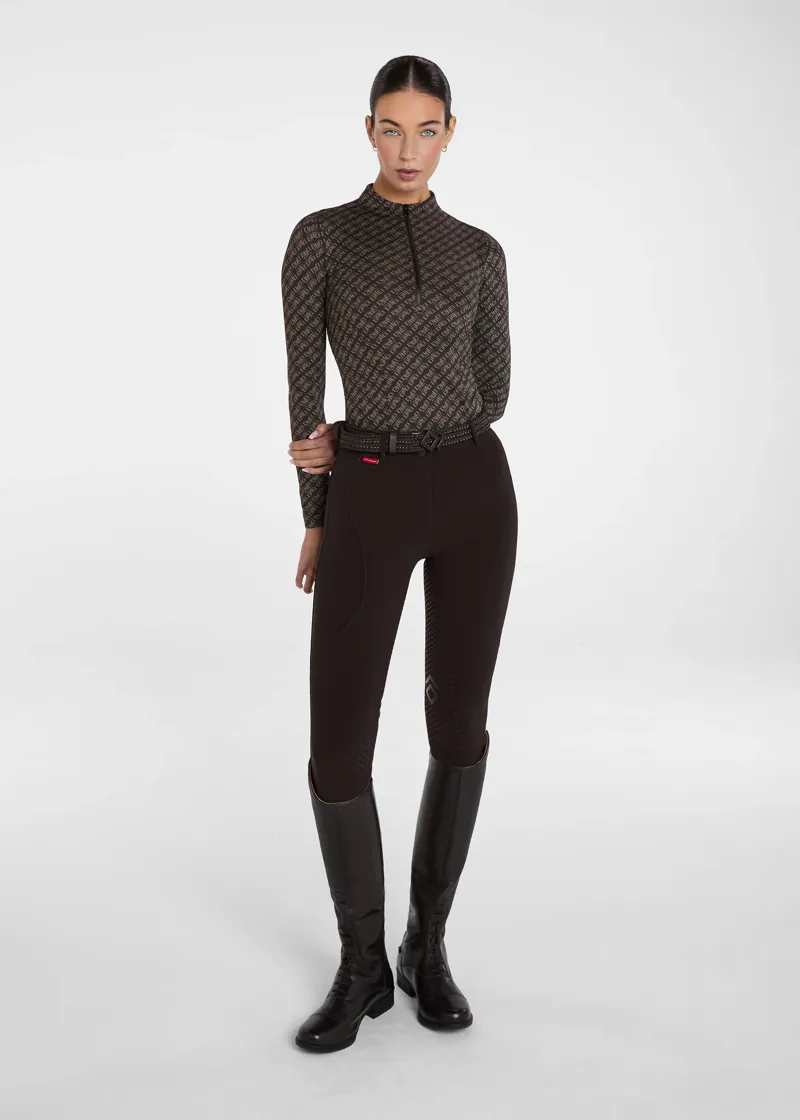 Aztec Diamond Monogram Core Base Layer - Cocoa-4