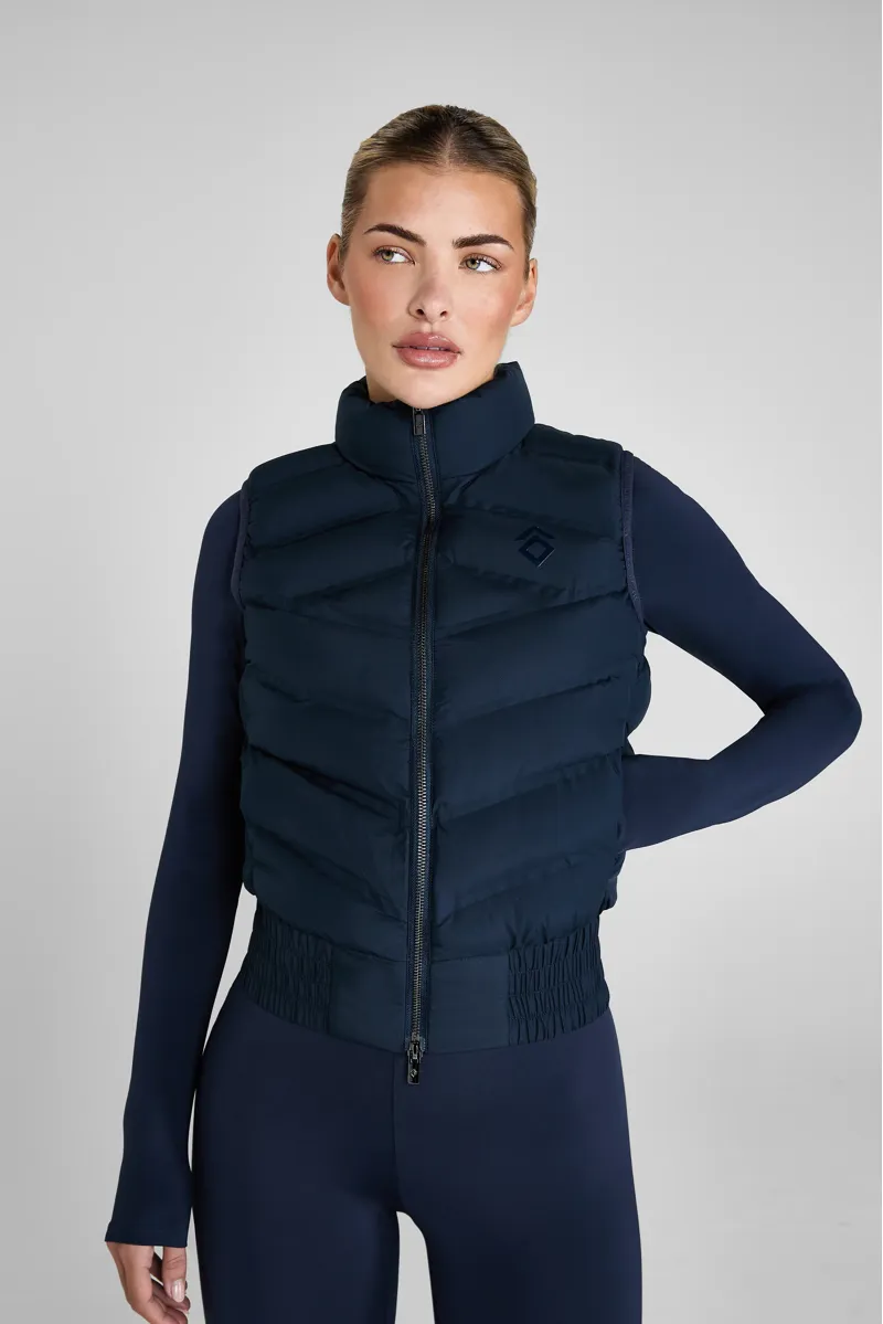 AZTEC DIAMOND LIGHTWEIGHT GILET - NAVY-3