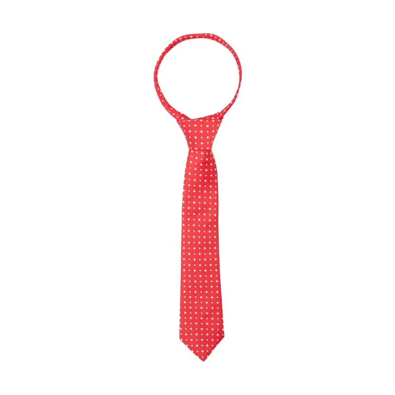 Supreme Products Show Tie - Child Red/Gold Diamonds-1