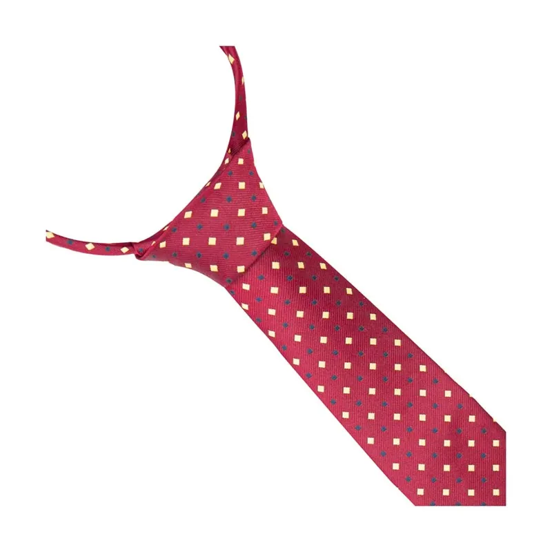 Supreme Products Show Tie - Child Burgundy/Gold Diamonds