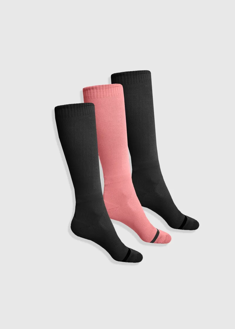 Aztec Diamond YoungRider Socks Gift Box - Black/Pink-1