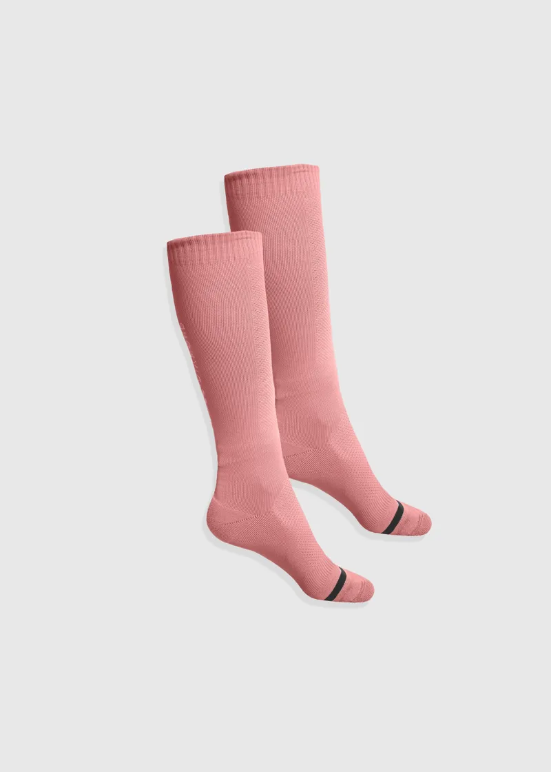 Aztec Diamond Young Rider Sock Twin Pack - Pink-1