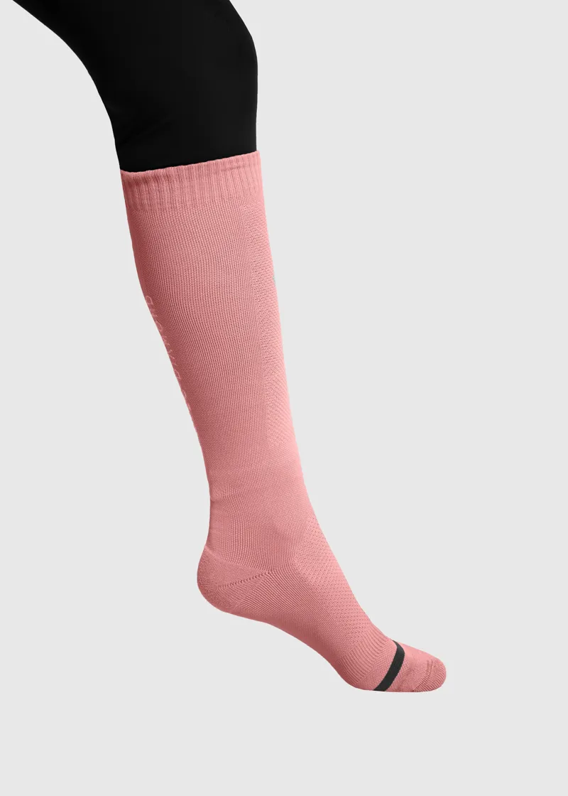 Aztec Diamond Young Rider Sock Twin Pack - Pink-2