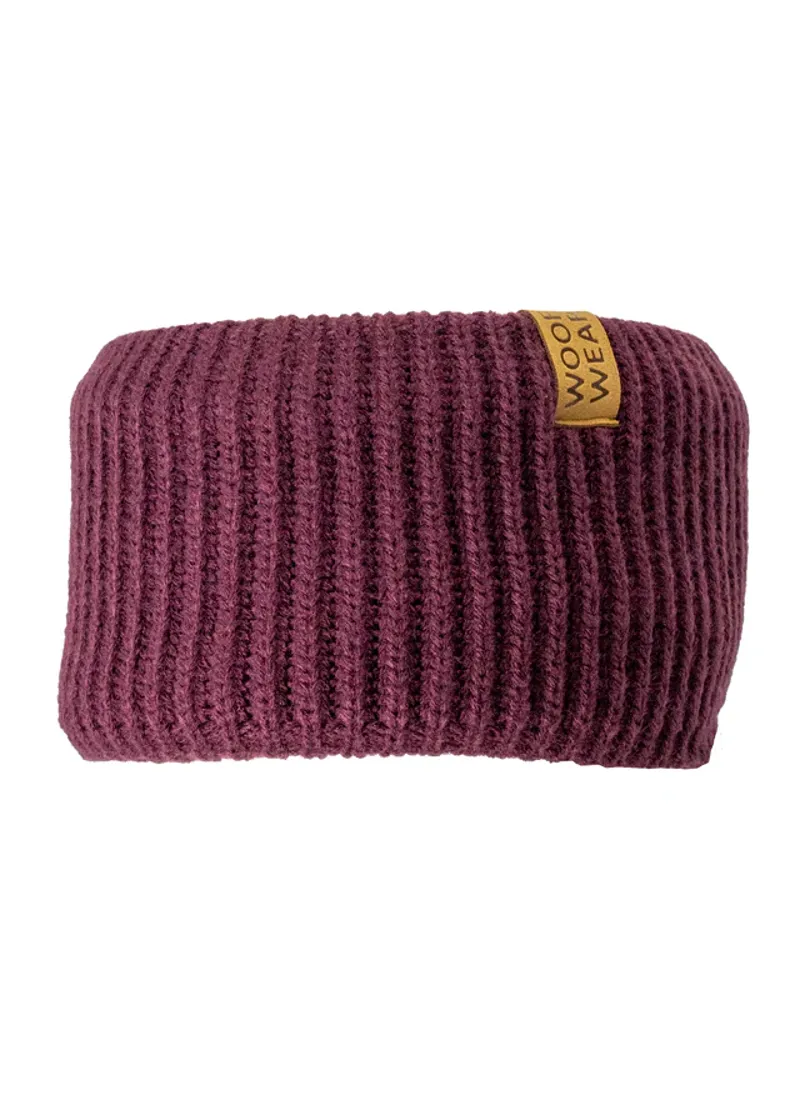 Woof Wear Ribbed Headband - Plum-1