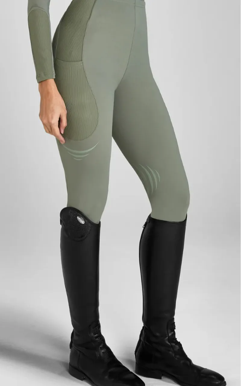 AZTEC DIAMOND DEFINE KNEE GRIP LEGGINGS - SAGE
