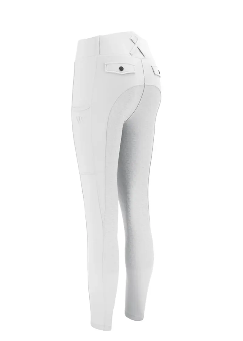 Woofwear Elite Competition Riding Tights -White-5