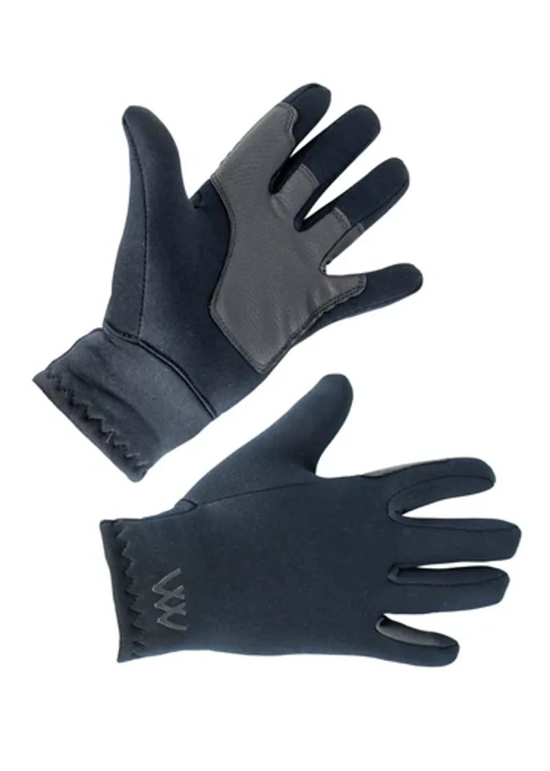 Woof Wear Young Rider Fleece Riding Gloves - Black
