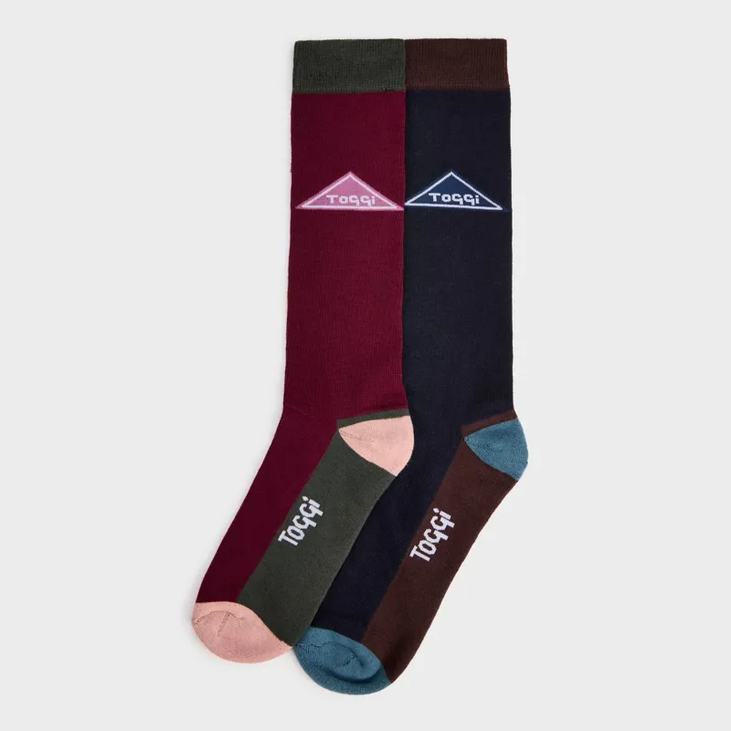 Toggi Ladies 2 pack Logo Socks 4-8 - Multi