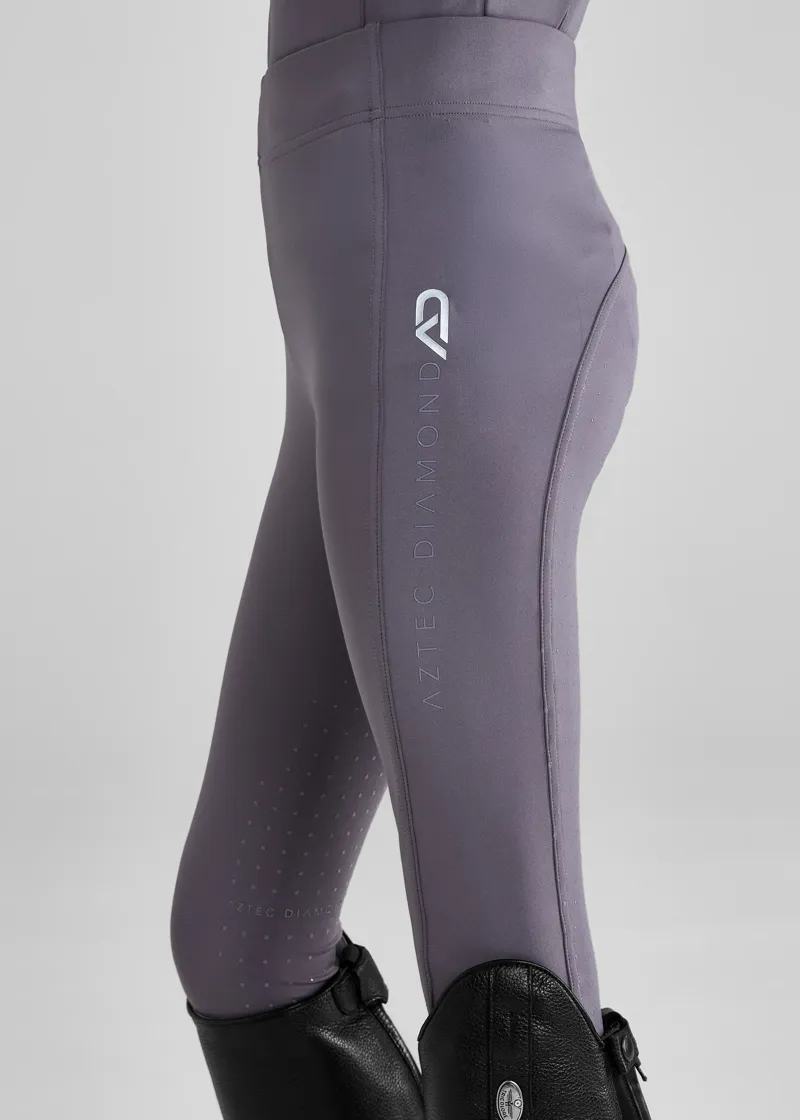 Aztec Diamond Young Rider Full Seat Leggings - Amethyst