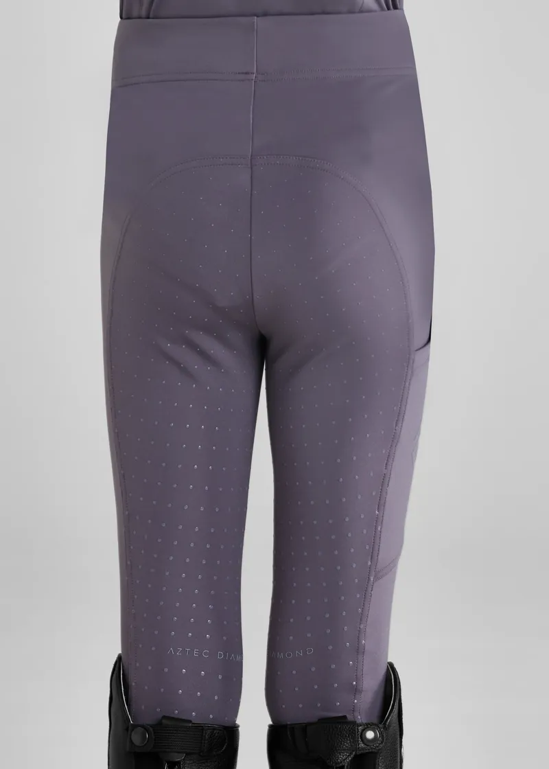 Aztec Diamond Young Rider Full Seat Leggings - Amethyst-4