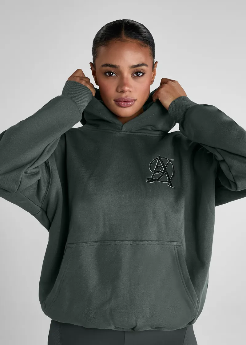 Aztec Diamond Sporting Pull On Hoodie - Fern