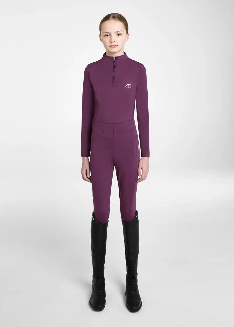 Aztec Diamond Young Rider Base Layer - Plum-4