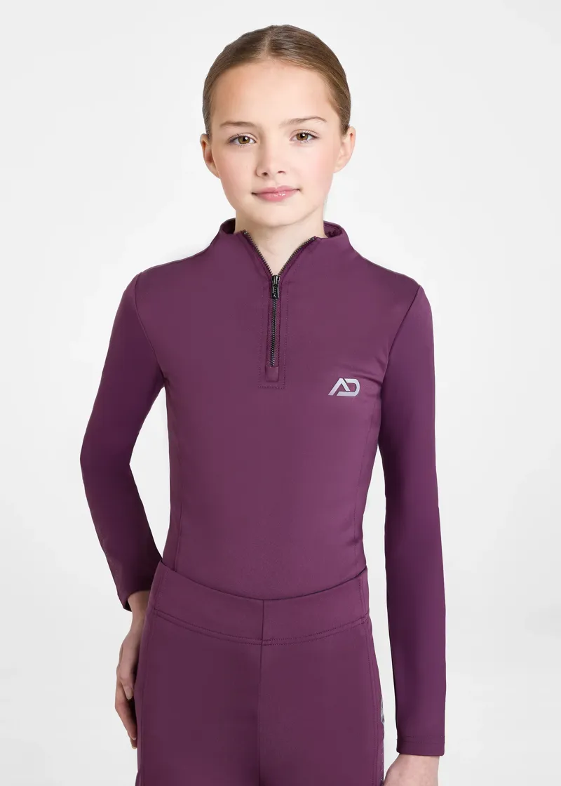 Aztec Diamond Young Rider Base Layer - Plum-1