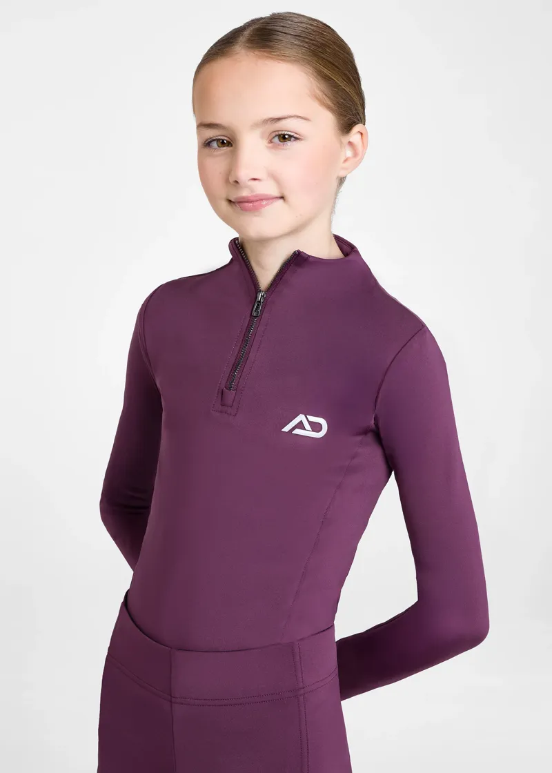 Aztec Diamond Young Rider Base Layer - Plum-2