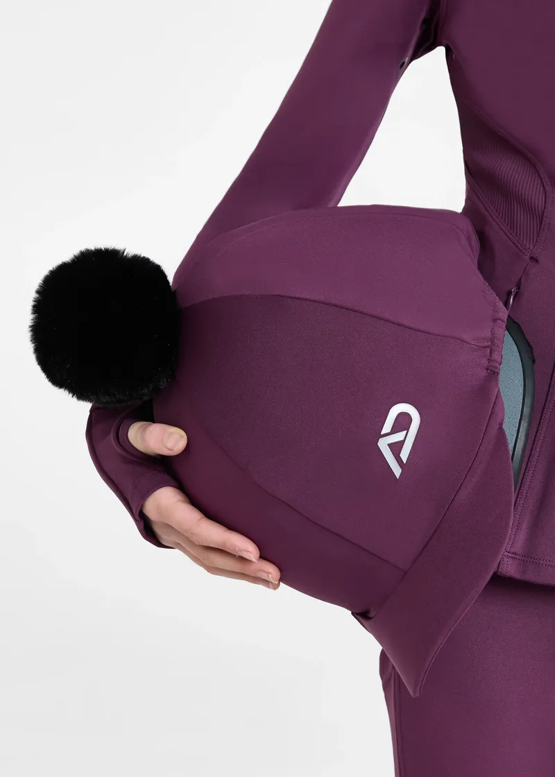 Aztec Diamond Pom Hat Silk - Plum