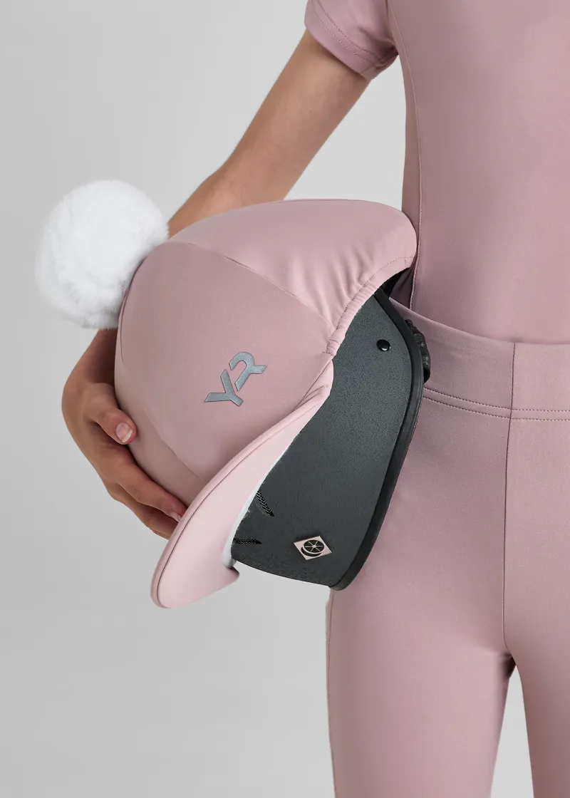 Aztec Diamond Young Rider Pom Hat Silk - Pink