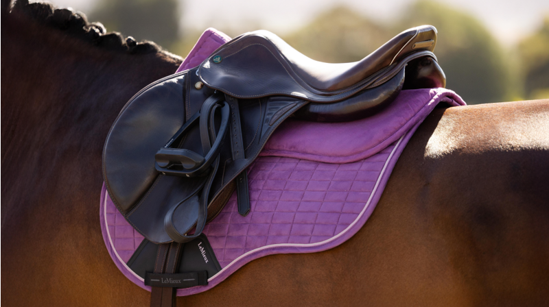 LeMieux Suede Half Pad - Mallow Large-1