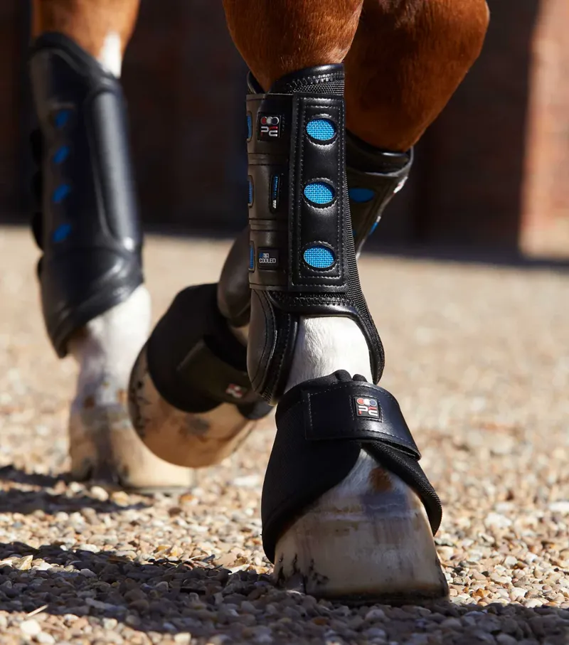 Premier Equine Air Cooled Original Eventing Boots - Black Medium Front-1