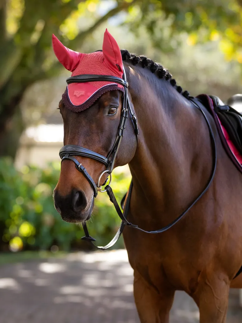 LeMieux Loire Fly Hood - Cranberry - Large-1