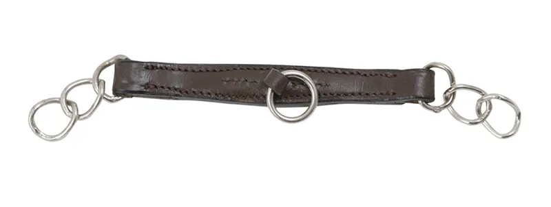 Shires Velociti GARA Leather Curb Chain - Havana