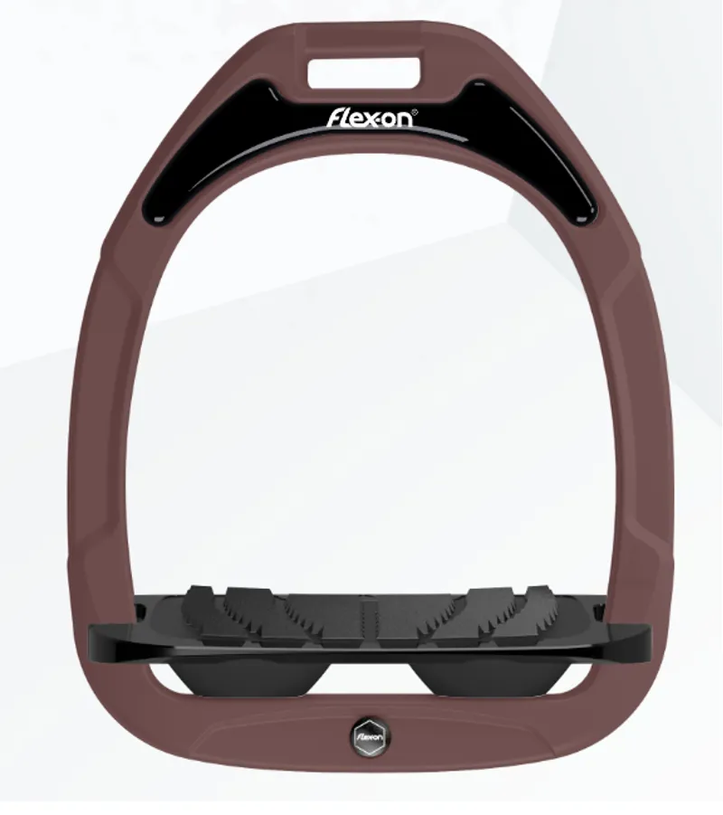 Flex-On Green Composite Ultra Grip Stirrup Irons - Brown/Black/Black