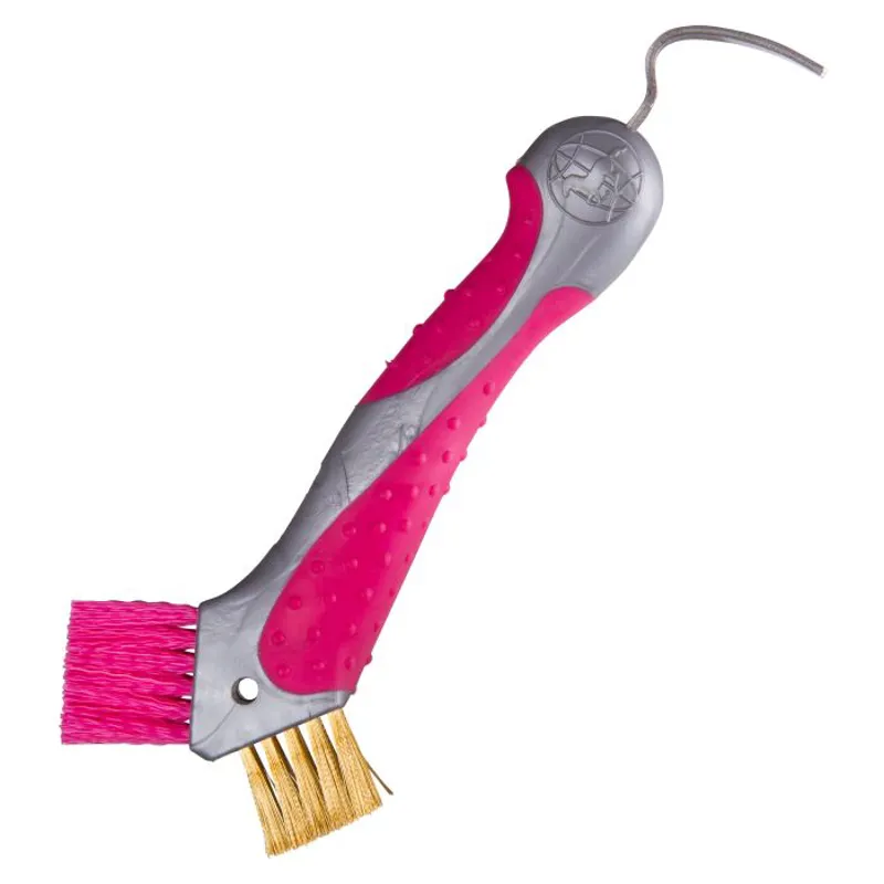 Imperial Riding Hoof Pick with Scraper - Pink
