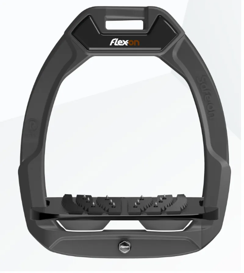 Flex-On Safe-On Ultra Grip Adults Stirrup Irons -  Dark Grey/Black/Dark Grey