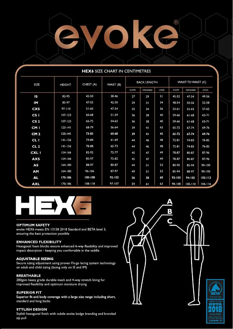 Evoke Hex6 Body Protector Child - Black-4