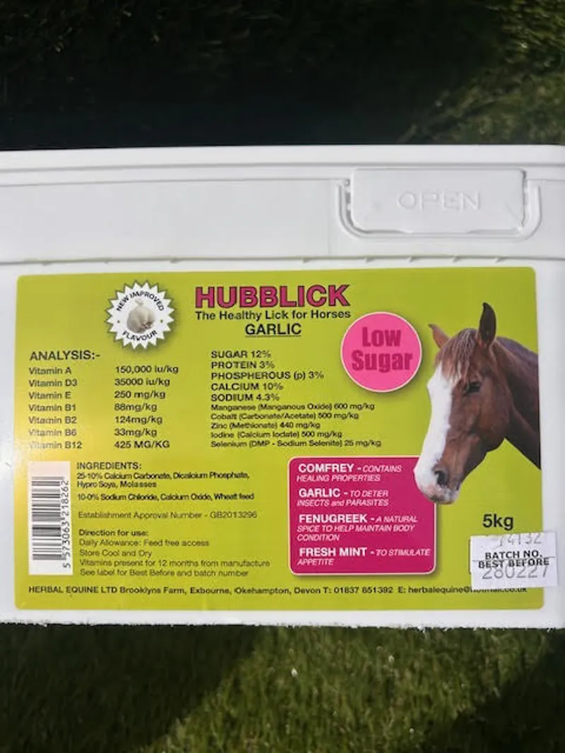 Hubblick Low Sugar Horse Lick - Respiratory-2