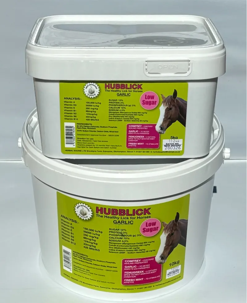 Hubblick Low Sugar Horse Lick - Garlic
