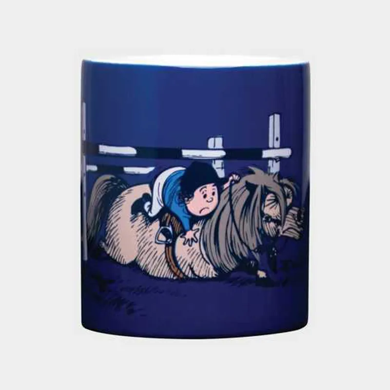 Hy Equestrian Thelwell Collection Jumps Mug - Classic Blue