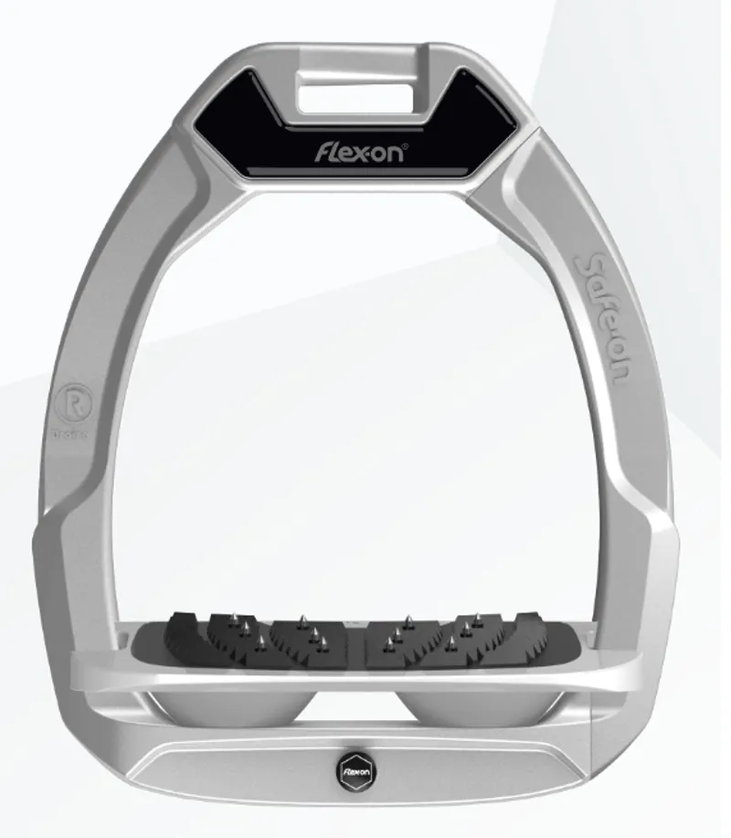 Flex-On Safe-On Ultra Grip Adults Stirrup Irons - Grey/Grey/Dark Grey