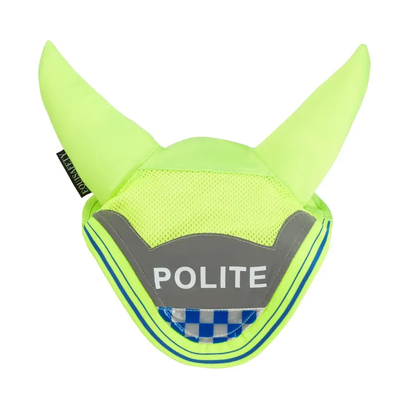 Equisafety Polite Mesh Ears - Yellow Horse